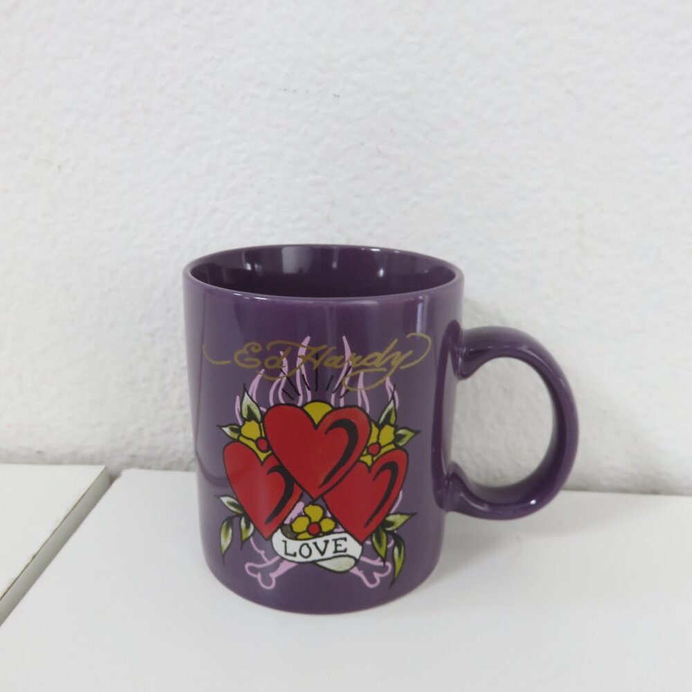 Ed Hardy Mad Engine Mug “Love ” three Heart